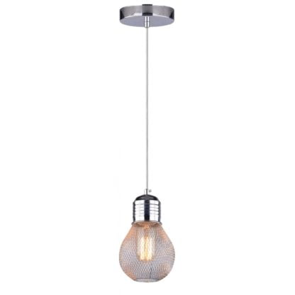 Lampa wisząca GLIVA CANDELLUX styl klasyczny 1X60W E27 stal lakierowana chrom 31-58652