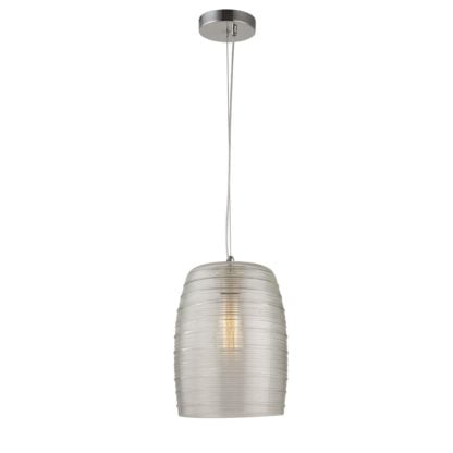 Lampa wisząca GOBI 1TR DECOLIGHT styl klasyczny metal szkło chrom przeźroczysty MD12132-1TR