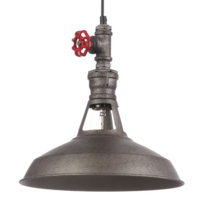 Lampa wisząca Garibaldo Italux styl industrialny metal ciemnoszary MDM-2781/1 GR+BK
