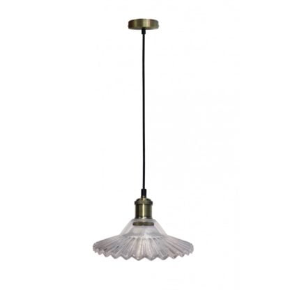 Lampa wisząca Geneva LEDEA styl art deco szkło przeźroczysty 50101273