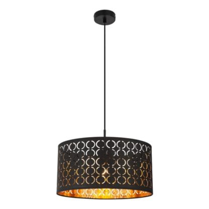 Lampa wisząca HARALD GLOBO styl nowoczesny metal tkanina 15329H