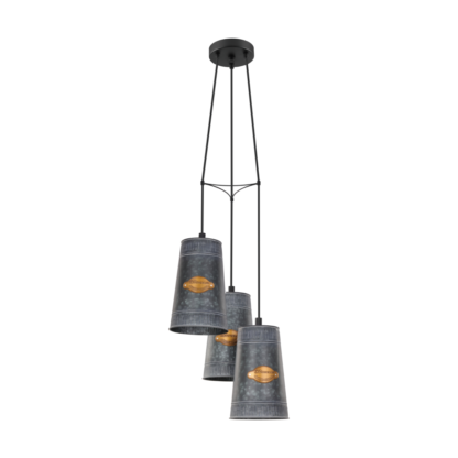 Lampa wisząca HONEYBOURNE EGLO styl klasyczny stal szary 43108