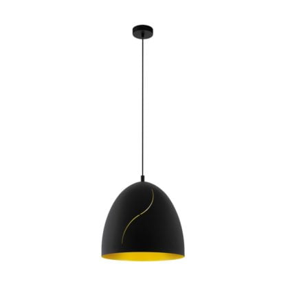 Lampa wisząca HUNNINGHAM EGLO styl nowoczesny stal czarny złoty 43067