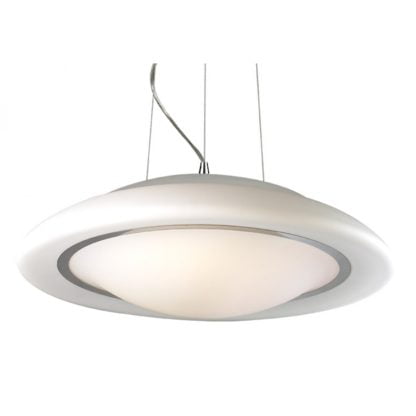 Lampa wisząca Huller Italux styl nowoczesny metal szkło biały chrom 8956-SP