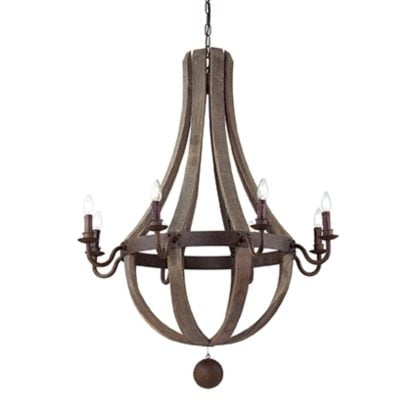 Lampa wisząca IDEALLUX MILLENNIUM SP8 styl pałacowy / dworkowy drewno