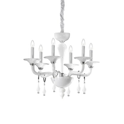 Lampa wisząca IDEALLUX MIRAMARE SP6 styl glamour / kryształ metal