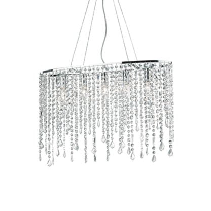 Lampa wisząca IDEALLUX RAIN CLEAR styl glamour metal