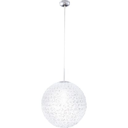 Lampa wisząca IMIZU Globo styl nowoczesny akryl tworzywo sztuczne chrom srebrny przeźroczysty 15822