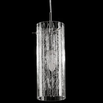 Lampa wisząca Ibiza Italux styl nowoczesny metal szkło chrom MDM1903/1