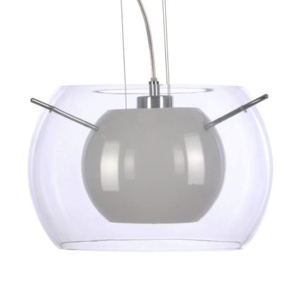 Lampa wisząca Koma Italux styl nowoczesny metal szkło chrom MD5807-1A OPA