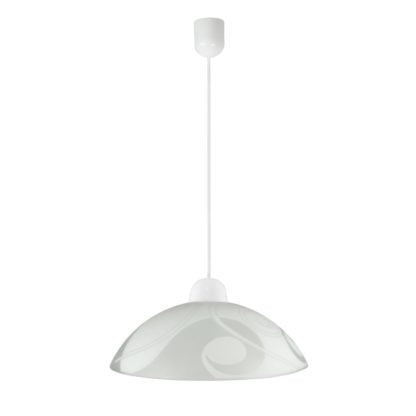 Lampa wisząca LAKONIA 30 CANDELLUX 1X60W E27 szkło plastik biały 31-48205