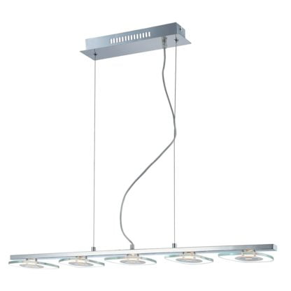 Lampa wisząca LED Bill Italux styl nowoczesny metal szkło chrom P29385-2P