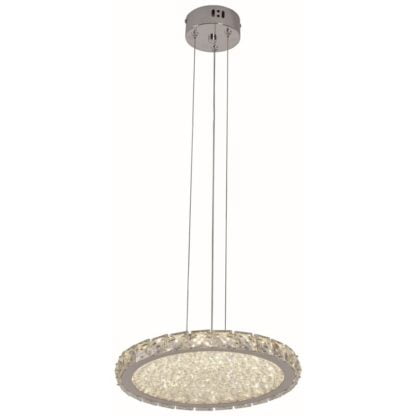 Lampa wisząca LED DECO LIGHT MARBELLA styl glamour / kryształ metal