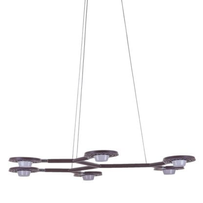 Lampa wisząca LED Kresyda Italux styl designerski nowoczesny metal tworzywo sztuczne brązowy AD16014-6A DARK COFFEE