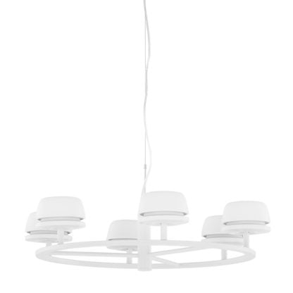 Lampa wisząca LED Miranda Italux styl designerski nowoczesny metal biały AD16004-6A WH