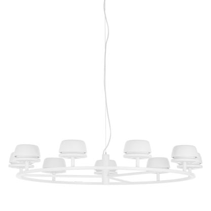 Lampa wisząca LED Miranda Italux styl designerski nowoczesny metal biały AD16004-9A WH