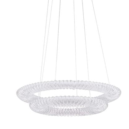 Lampa wisząca LED Rea Italux styl nowoczesny metal tworzywo sztuczne przeźroczysty chrom AD16001-1A+1B WH