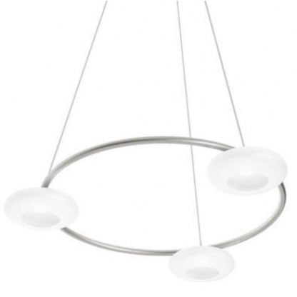 Lampa wisząca LED Tarbert Philips styl nowoczesny metal szkło aluminiowy 372114816