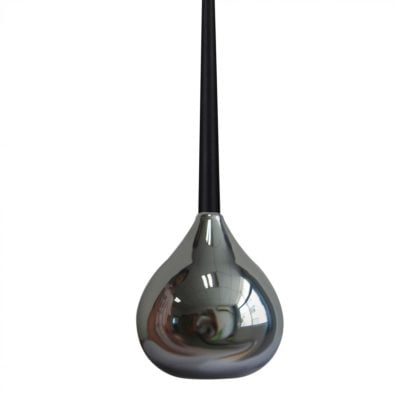 Lampa wisząca LIBRA ZUMALINE styl szkło metal czarny srebrny MD2128-1S