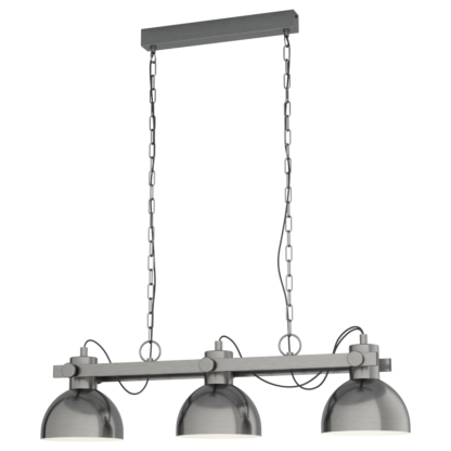 Lampa wisząca LUBENHAM 1 EGLO styl industrialny stal nikiel 43168