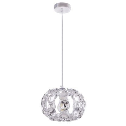 Lampa wisząca LUGGO GLOBO styl glamour / kryształ metal akryl 51500-1H