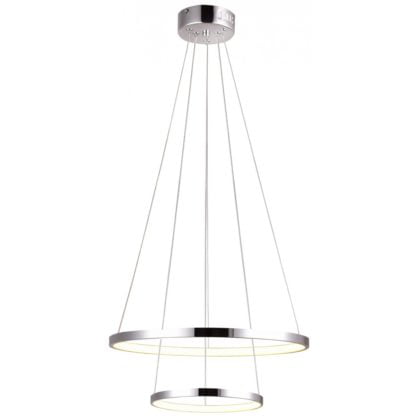 Lampa wisząca LUNE 50 OKRĄGŁY PODWÓJNY 40W LED 4000K CHROM 32-64769