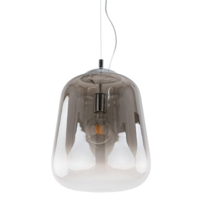 Lampa wisząca Lanila ITALUX styl nowoczesny metal szkło przydymione czarny przeźroczysty MD-1712-4