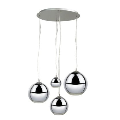 Lampa wisząca Laurent Italux styl nowoczesny stal szkło chrom MA04914C-004