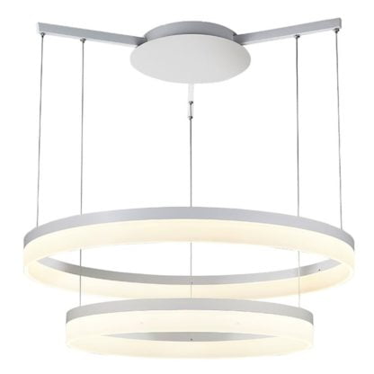 Lampa wisząca Led Zola 80/60 Azzardo styl nowoczesny akryl metal biały AZ1295