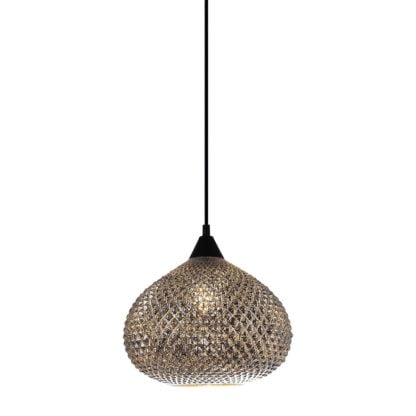 Lampa wisząca Lorean Italux styl nowoczesny szkło metal chrom czarny przeźroczysty MDM-3330/1 BK+SL