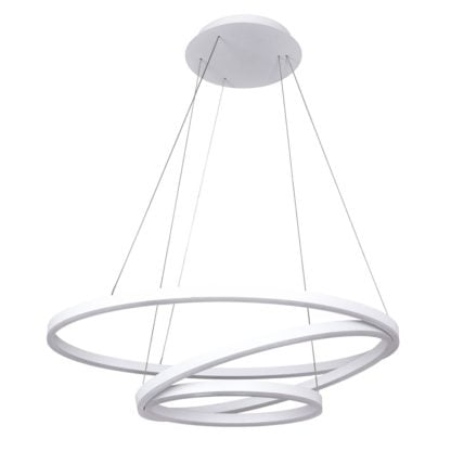 Lampa wisząca Lorita ITALUX styl nowoczesny aluminium akryl biały 5239-136RDP-WH-3