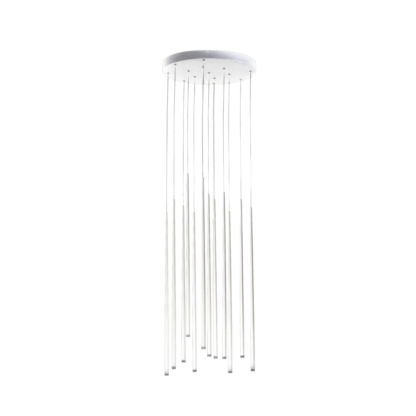 Lampa wisząca Louise 12 styl minimalistyczny metal akryl biały AZ3421