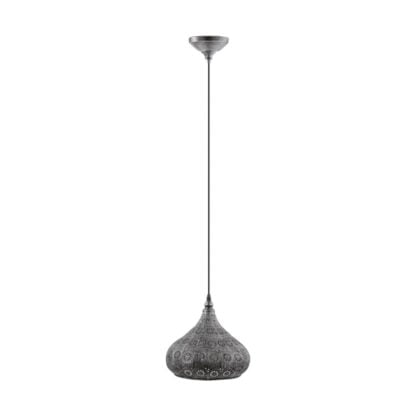 Lampa wisząca MELILLA EGLO styl retro / vintage rustykalny stal antyczny srebrny 49714