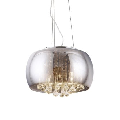 Lampa wisząca MOONLIGHT Maxlight styl glamour kryształ szkło lustrzane metal