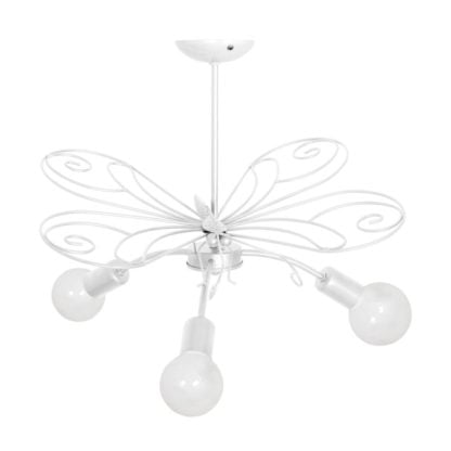 Lampa wisząca MOTYL 3 MILAGRO metal biały MLP5333