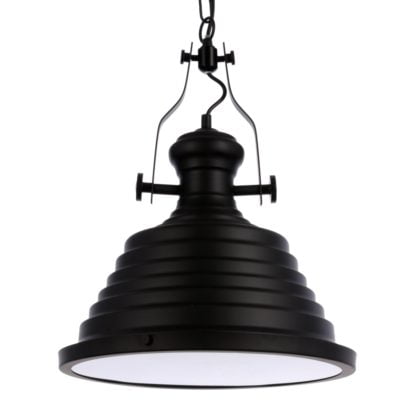 Lampa wisząca Maeva Italux styl industrialny metal szkło czarny MDM-2569/1