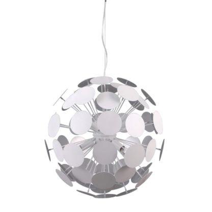 Lampa wisząca Mailone ITALUX styl designerski stal biały srebrny AD20180/6 WH+SILV