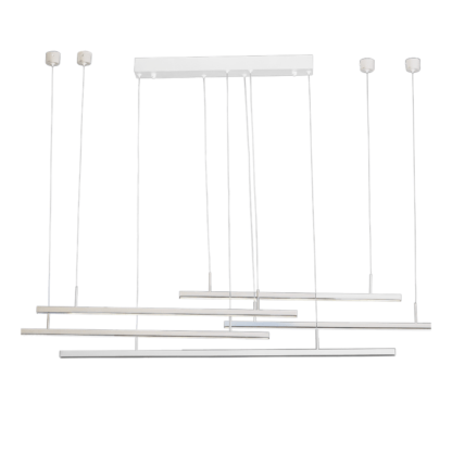 Lampa wisząca Merlo styl designerski aluminium akryl biały AZ3185