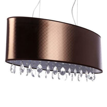 Lampa wisząca Motan Italux styl nowoczesny metal abażur kryształ brązowy MDM2047/4