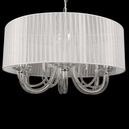 Lampa wisząca Mulber Italux styl nowoczesny stal abażur chrom MA05101C-006