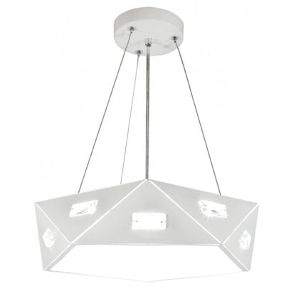 Lampa wisząca NEMEZIS CANDELLUX 24W LED NEUTRALNY BIAŁY 4000K metal biały 31-64875