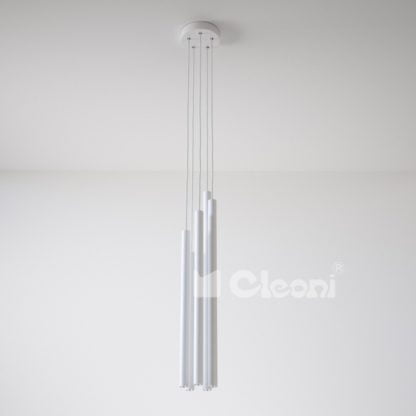 Lampa wisząca NER CLEONI styl nowoczesny metal biały 1120083