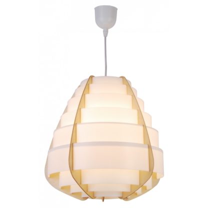 Lampa wisząca Nagoja LEDEA styl ekologiczny tworzywo sztuczne beżowy 50101038