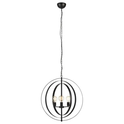 Lampa wisząca ORBIT MARKSLOJD styl designerski metal czarny 107942