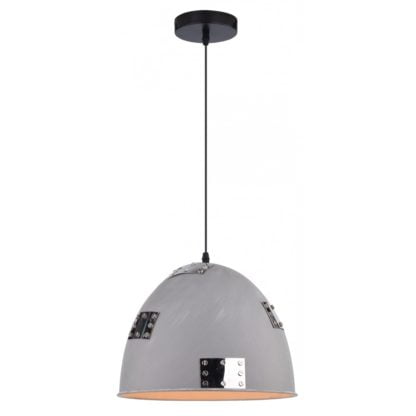 Lampa wisząca PATCH CANDELLUX 1X60W E27 szary chrom 31-43160