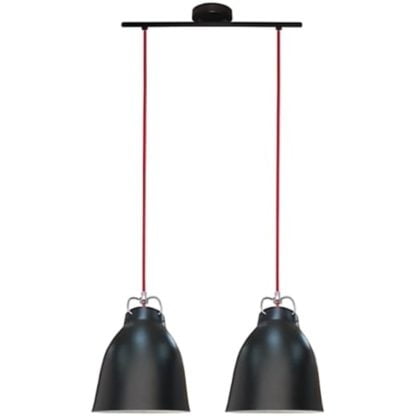 Lampa wisząca PENSILVANIA CANDELLUX 2X60W E27 metal czarny matowy 32-37473