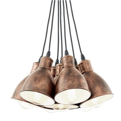 Lampa wisząca PRIDDY 1 Eglo styl retro vintage stal nierdzewna