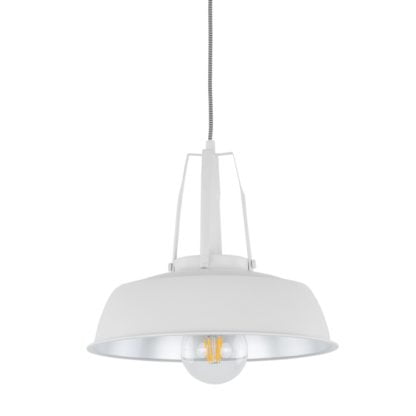 Lampa wisząca Paloma ITALUX styl industrialny stal biały MDM-3619/1M W+SL
