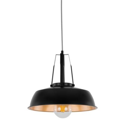 Lampa wisząca Paloma ITALUX styl industrialny stal czarny MDM-3619/1M BK+GD