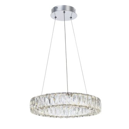 Lampa wisząca Perla ITALUX styl glamour / kryształ metal chrom MD15030038-1A